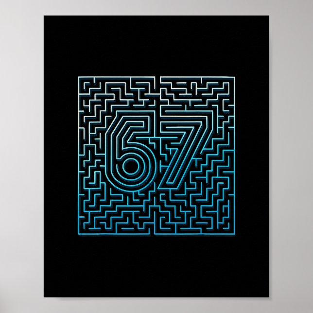 Póster 67 Meme Laberinto Oculto Gen Z Alpha 6 7  (Frente)