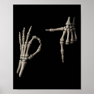Póster 67 Meme Mano Esqueleto 6 7 Halloween Seis Siete Di
