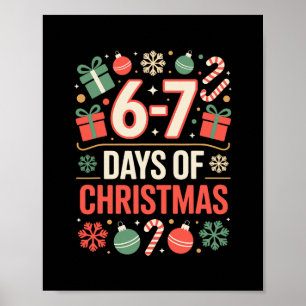 Póster 67 Meme Navidad Festejos Divertidos Seis Siete Gen