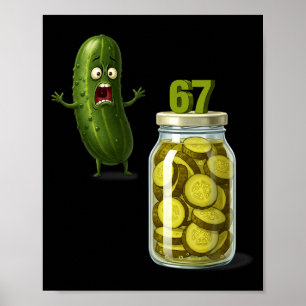 Póster 67 Meme Pepino Sorpresa Un Frasco De Pepinos En Ro