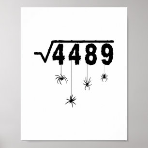 Póster 67 Meme Profesor De Matemáticas 6 7 Halloween Arañ
