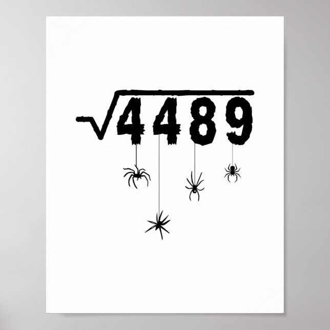 Póster 67 Meme Profesor De Matemáticas 6 7 Halloween Arañ (Frente)