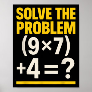 Póster 67 Meme profesor de matemáticas divertido escuela