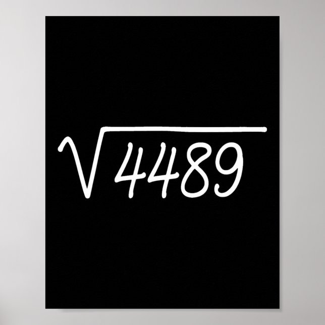 Póster 67 Meme Raíz Cuadrada 4489  (Frente)