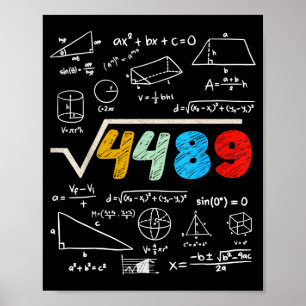 Póster 67 Meme Raíz Cuadrada 4489 Haz Las Cuentas Cumplea