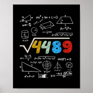 Póster 67 Meme Raíz Cuadrada 4489 Haz Las Cuentas Cumplea