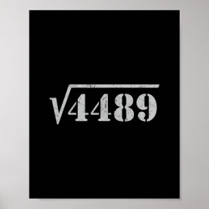 Póster 67 Meme Raíz Cuadrada 4489 Slang Math 6 7 Retro Ho