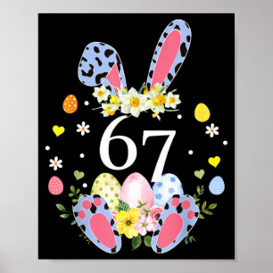 Póster 67 Meme Seis Siete 6 7 Conejo Leopardo Niños Diver