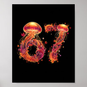 Póster 67 Meme Seis Siete 6 7 Medusa Retro Mar Océano Th