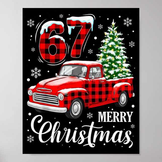 Póster 67 Meme Seis Siete Chistoso Meme De Navidad Argot  (Frente)