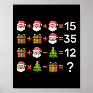 Póster 67 Meme Seis Siete Ecuación Matemática De Navidad