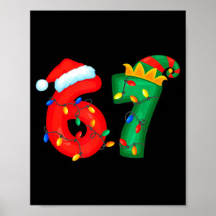 Póster 67 Meme Seis Siete Luces Divertidas De Navidad Pij