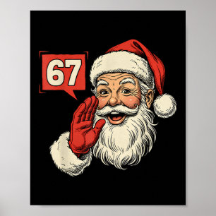 Póster 67 Meme Seis Siete Santa Divertida Navidad Gen Z A