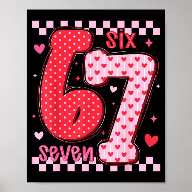 Póster 67 Meme Six Seven For Kids Women Men Boys Girls Va (Frente)