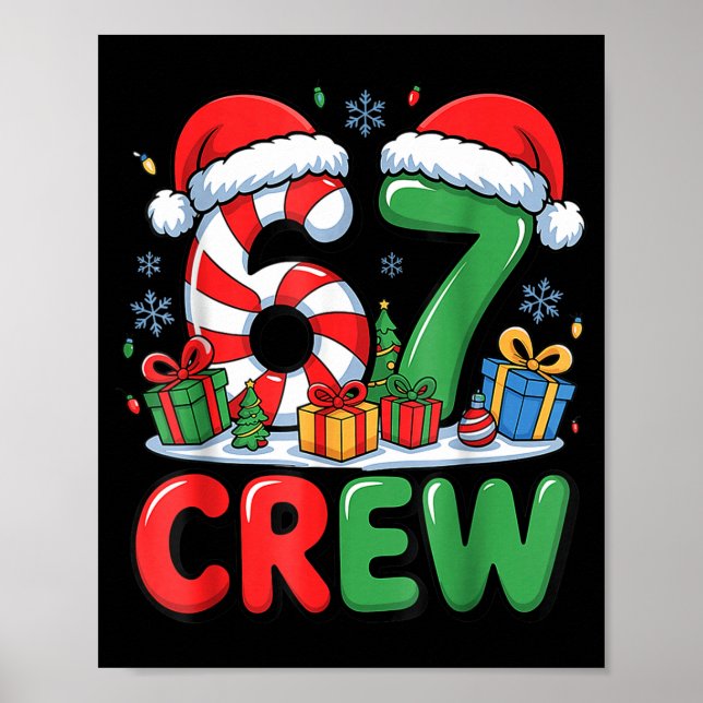 Póster 67 Meme Six Seven Funny Christmas Women Men Boys G (Frente)