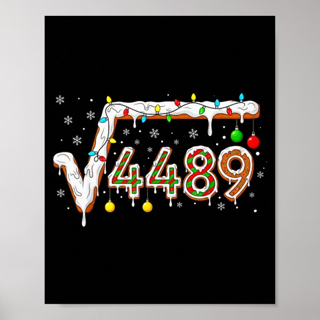 Póster 67 Meme Square Root 4489 Slang Math Teacher Funny  (Frente)