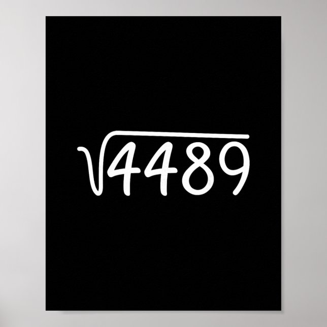 Póster 67 Meme Square Root 4489 Teen Six Seven Slang Math (Frente)