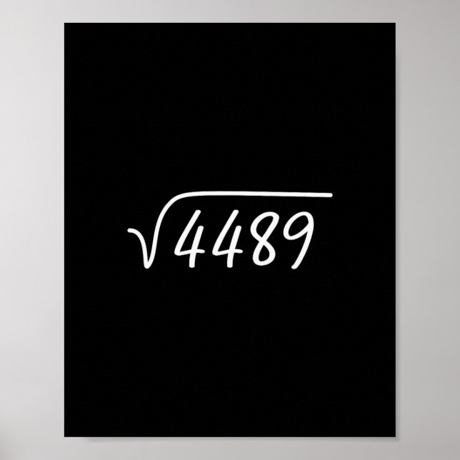 Póster 67 Meme Square Root 4489 Teen Six Seven Slang Math (Frente)