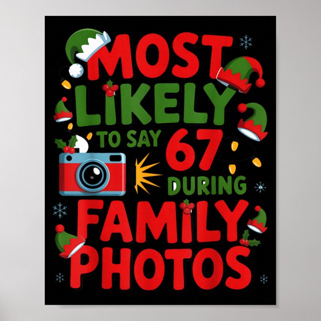 Póster 67 Memes divertidos de Navidad Más probable de dec (Frente)