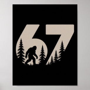 Póster 67 Memes Divertidos Seis Siete Bigfoot Gen Alpha A