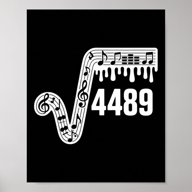 Póster 67 Music Drip Meme Square Root 4489 Slang Funny Ma (Frente)
