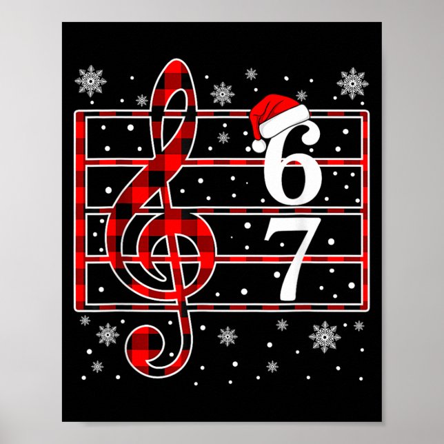 Póster 67 Music Meme Slang Musician Santa Music Teacher C (Frente)