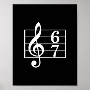 Póster 67 Música Meme Slang Músico Niños Divertido Profes