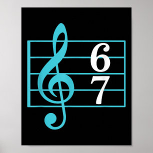 Póster 67 Música Meme Slang Seis Siete Profesor de Música