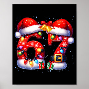 Póster 67 Navidad 6 7 Meme Pijamas Fiesta Gen Alpha Sl