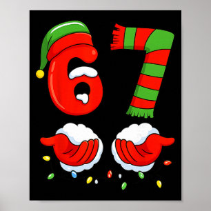 Póster 67 Navidad 6 7 Meme Seis Siete Xmas 67 Divertido C