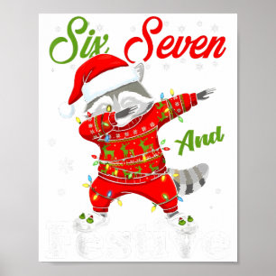 Póster 67 Navidad Divertido Seis Siete Bruh Meme Brainrot