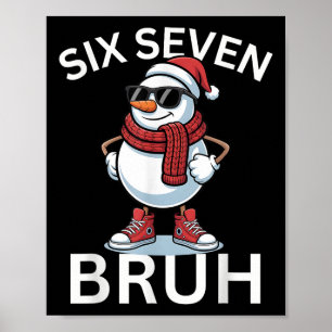 Póster 67 Navidad Divertido Seis Siete Meme Brainrot Muñe