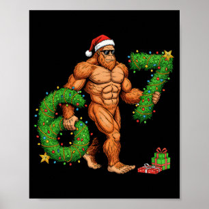Póster 67 Navidad Sasquatch Funny Meme 67 Navidad Hombres