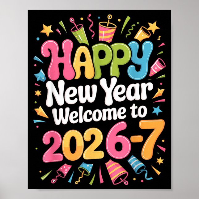 Póster 67 New Year's Eve - Happy New Year 2026-7 Funny 67 (Frente)