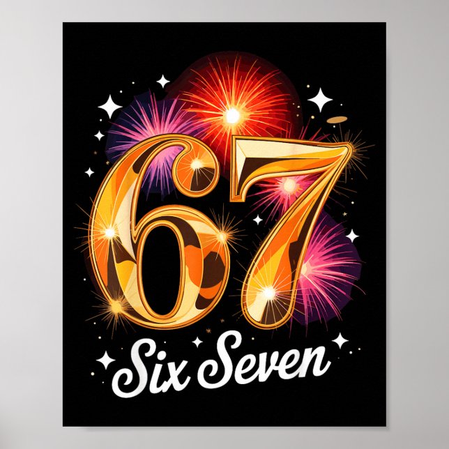 Póster 67 New Years Eve Party Pajama Shirt 6 7 Meme 67 20 (Frente)