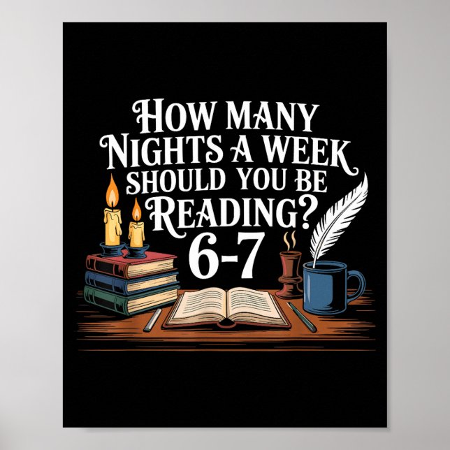 Póster 67 Nights Reading Meme For Bibliophiles Englieache (Frente)