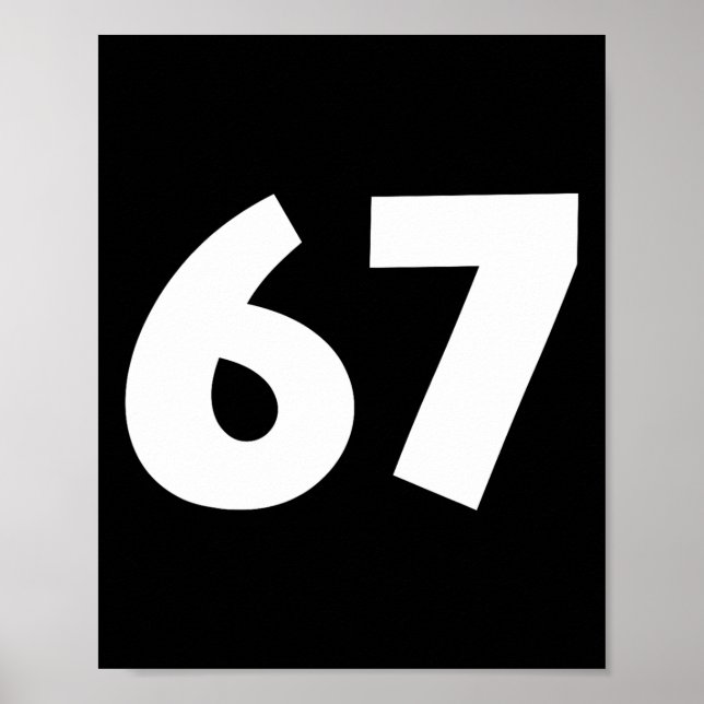 Póster 67 Número Divertido Seis Siete Meme Escuela Adoles (Frente)