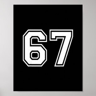 Póster 67 Número Sesenta y siete Gráficos de Deportes en