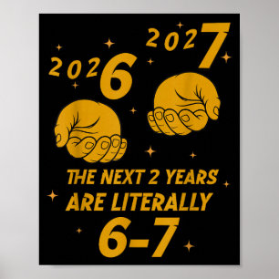 Póster 67 Nye 2026 Niños Divertidos Fiesta de Nochevieja 