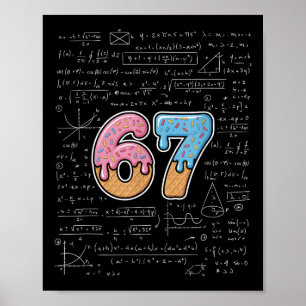 Póster 67 Profesor de matemáticas Matemáticas 67 Número H