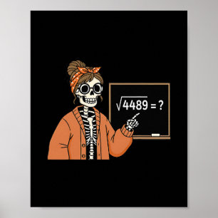 Póster 67 Profesor Esqueleto Halloween Raíz Cuadrada 4489