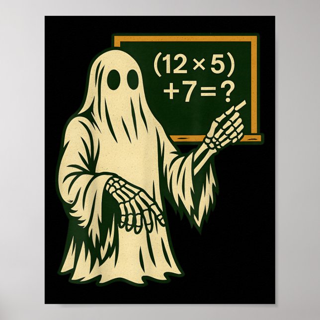 Póster 67 Profesor Fantasma de Halloween Seis Siete Meme  (Frente)