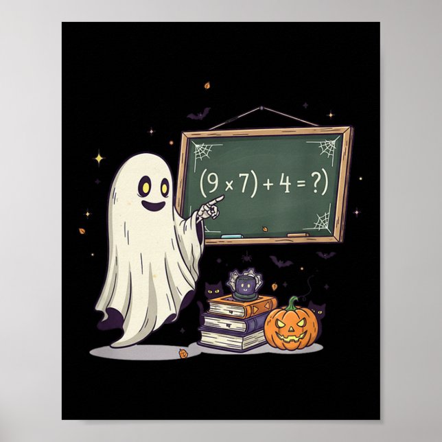 Póster 67 Profesor Fantasma de Halloween Seis Siete Meme  (Frente)