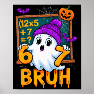 Póster 67 Profesor Fantasma de Halloween Seis Siete Meme