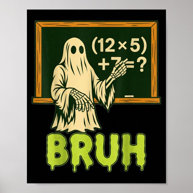 Póster 67 Profesor Fantasma de Halloween Seis Siete Meme  (Frente)