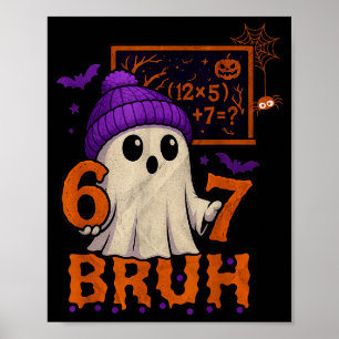Póster 67 Profesor Fantasma de Halloween Seis Siete Meme 