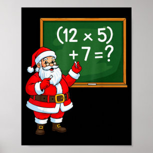 Póster 67 Profesor Navidad Santa Seis Siete Meme Brainrot