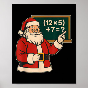 Póster 67 Profesor Navidad Santa Seis Siete Meme Brainrot