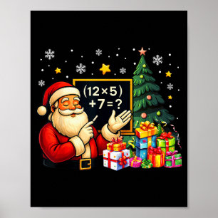 Póster 67 Profesor Santa Navidad Seis Siete Meme Brainrot