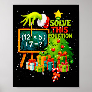 Póster 67 Profesor Verde Navidad Seis Siete Meme Brainrot